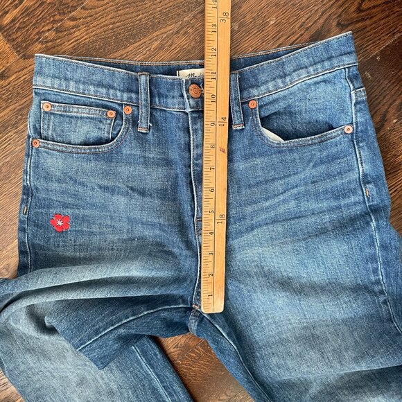 Madewell High-Rise Slim Boyjean - Embroidered Edition-Sz. 26 - Picture 9 of 15